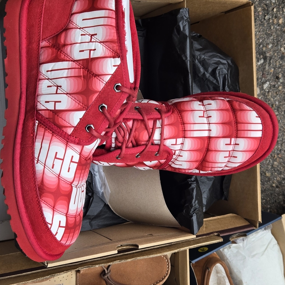 UGG Red and White Boots